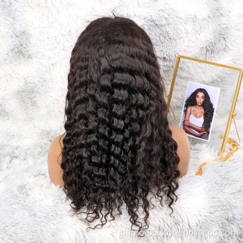 150% 200% Density HD Lace Virgin Cuticle Aligned Human Hair Wigs,Wholesale Brazilian Virgin Hair Transparent Lace Front Wig